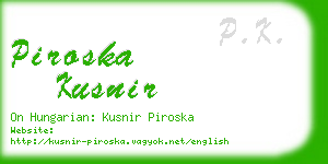 piroska kusnir business card
